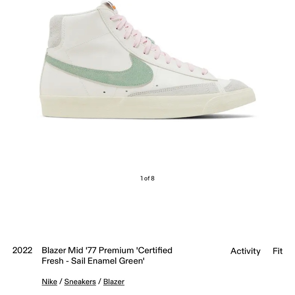 Nike Blazer Mid '77 Premium Sneakers - Sail Enamel Green